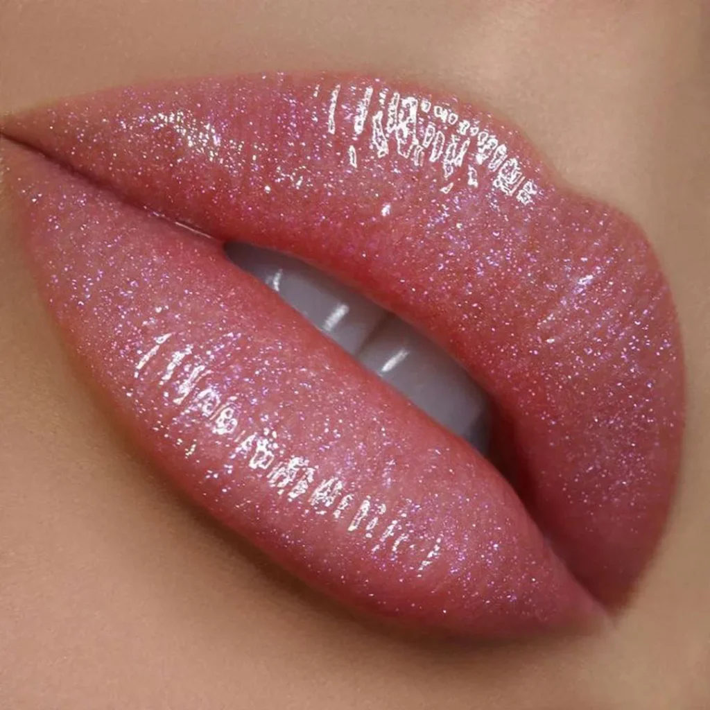 Special pink glossy lipstick