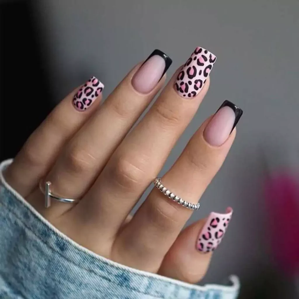 Cute  Leopard print nail designs 