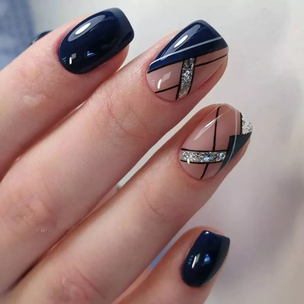 Glamorous Geometric Nail Designs