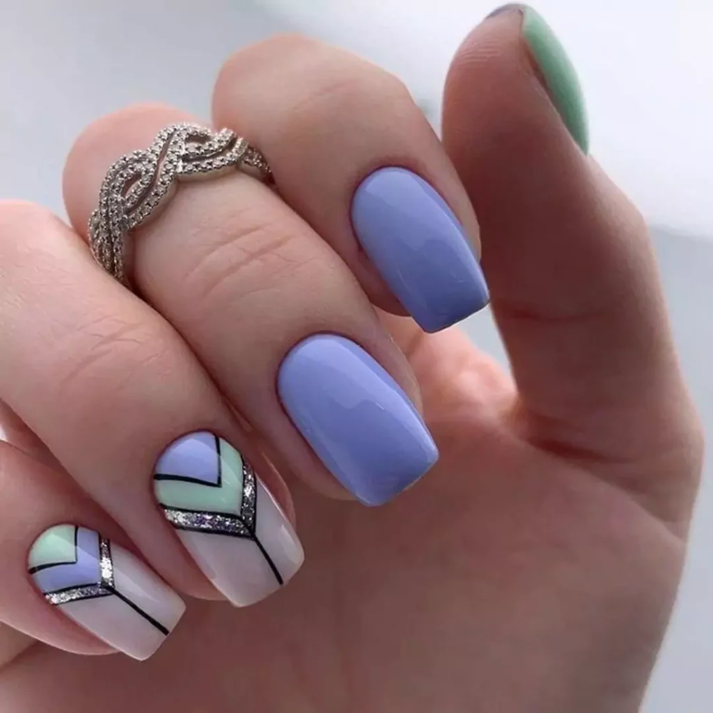 Eye-catching Geometric Nail Designs