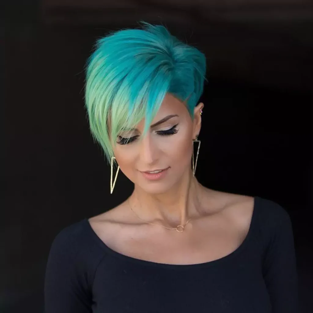 Green and blue hair colors