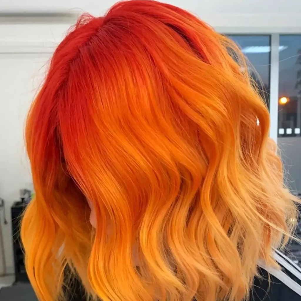 Warm Orange hair color 