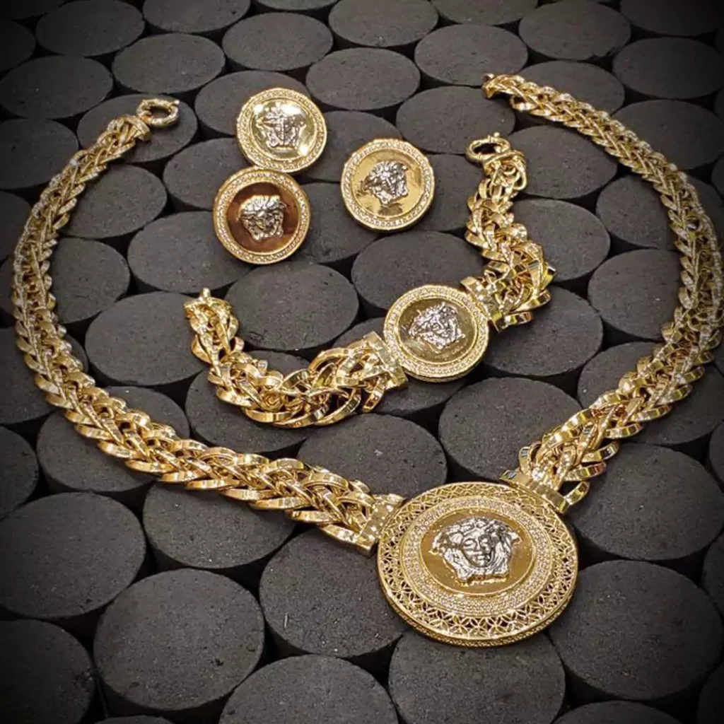 versace Gold jewelry Sets