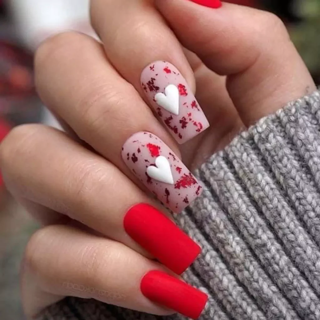 Whimsical Heart nail designs