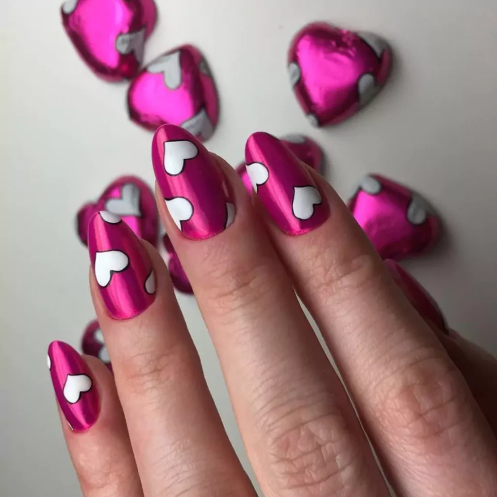 Trendy Heart nail designs