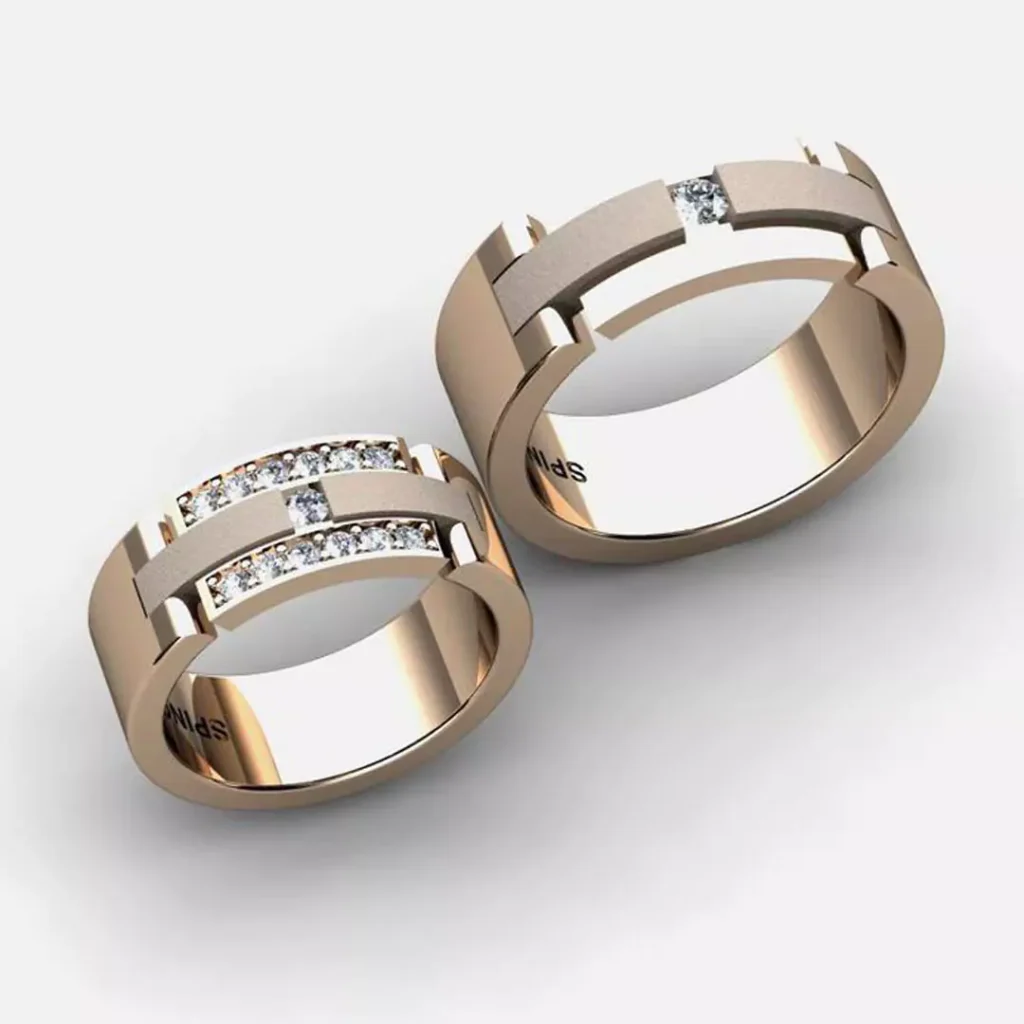 chic wedding rings