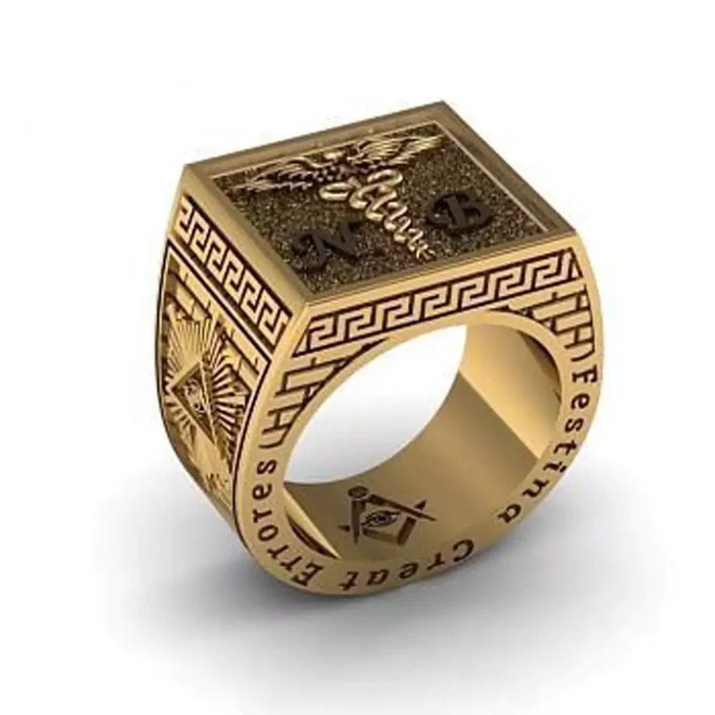 strong men's gold ring