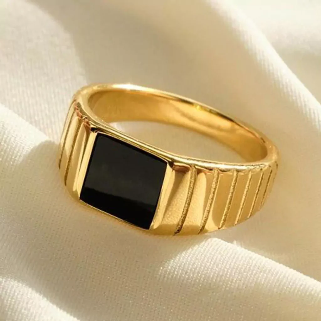 distinguished men's gold ring