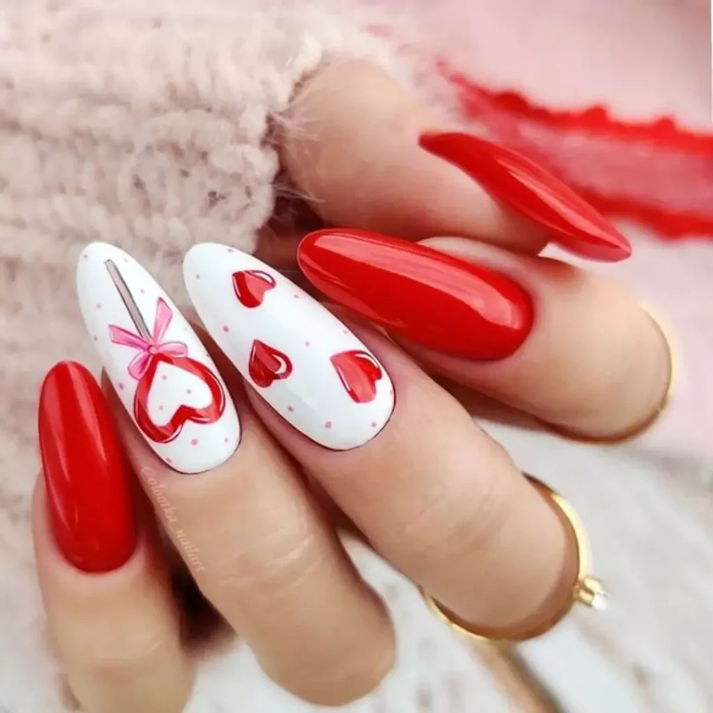 Sophisticated heart nail designs