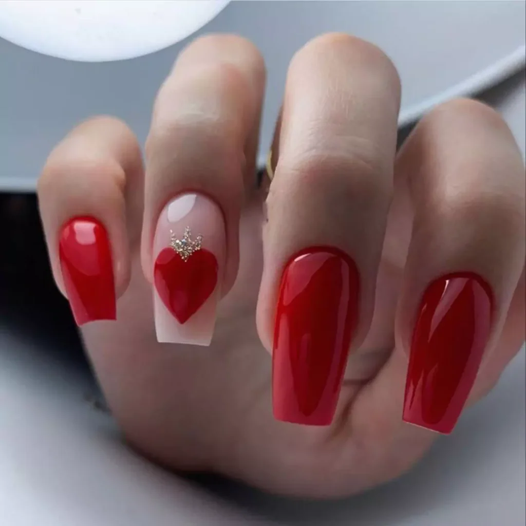 Stunning heart nail designs