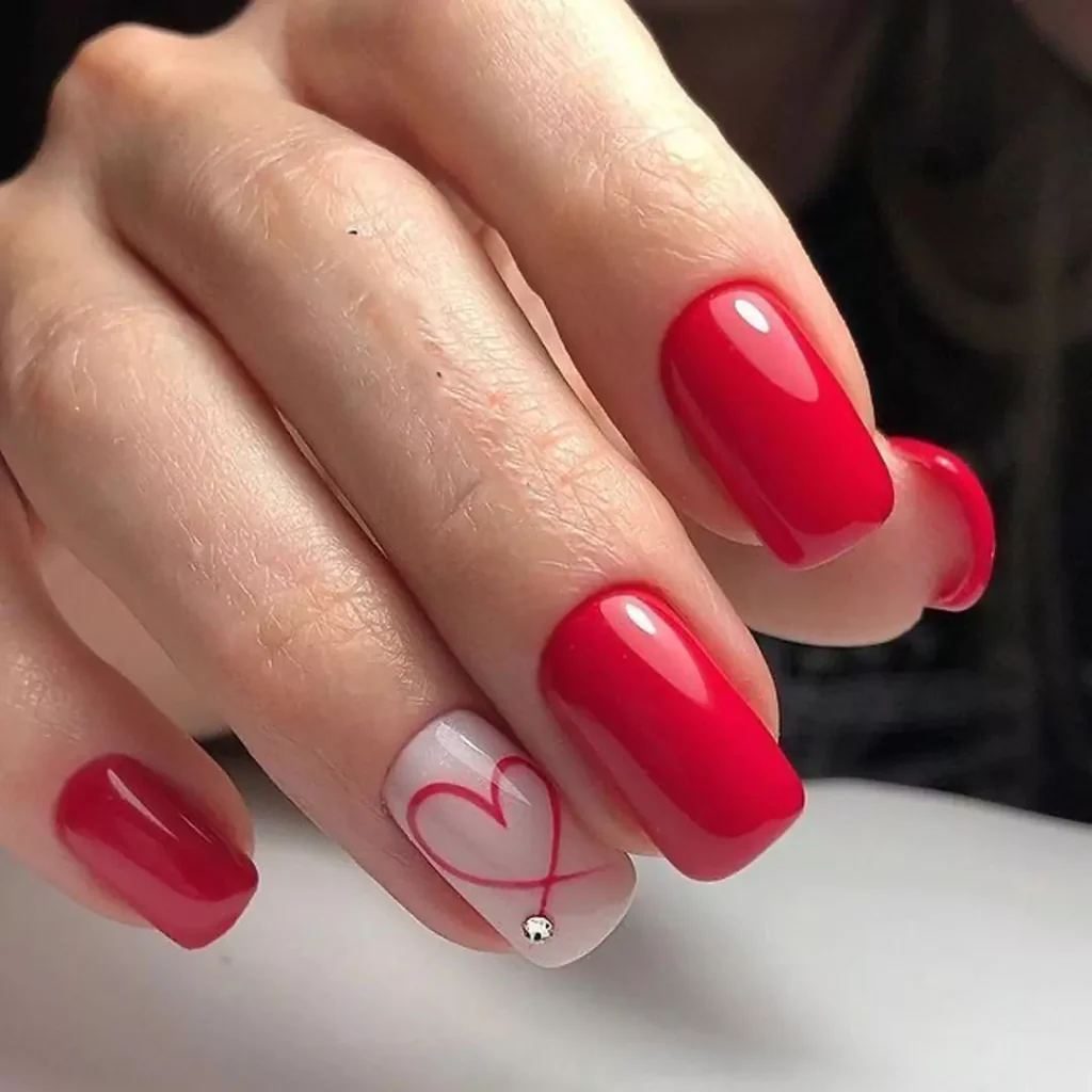 Elegant heart nail designs