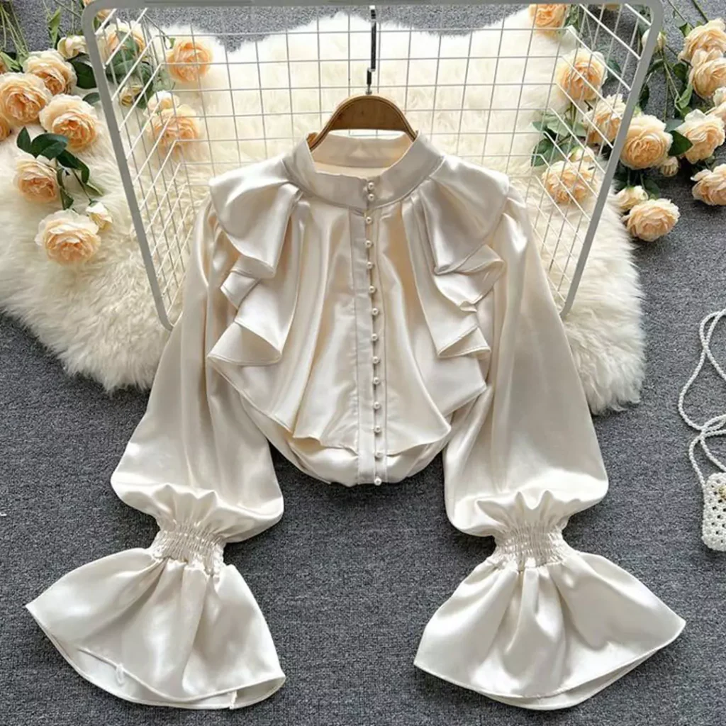 Sheen satin blouses