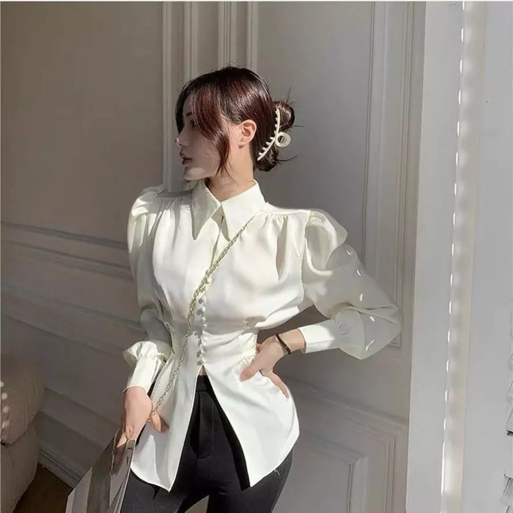 Lustrous satin blouses