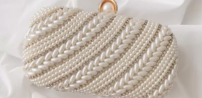 Bridal pearl handbag