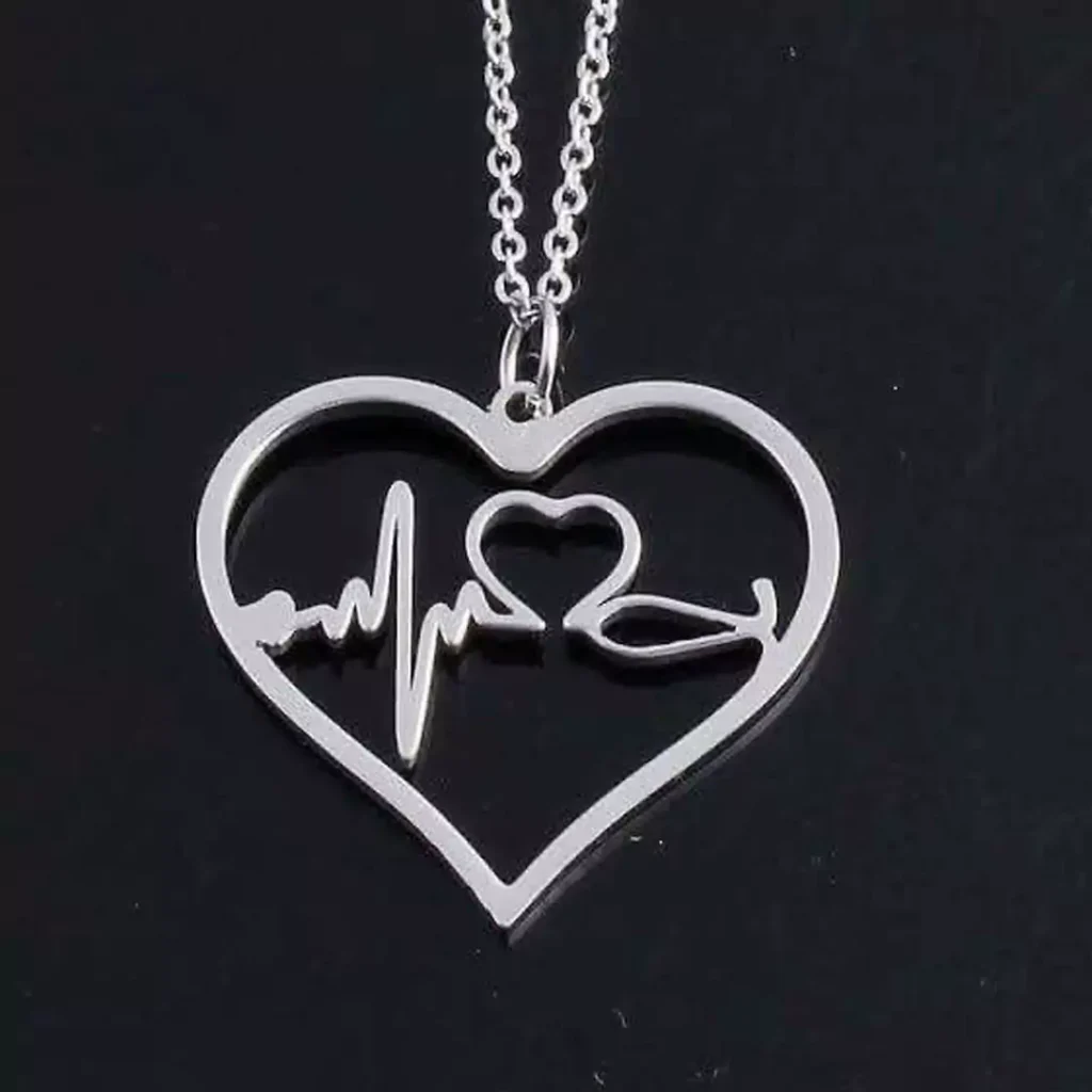 Eye-catching heart rate necklaces