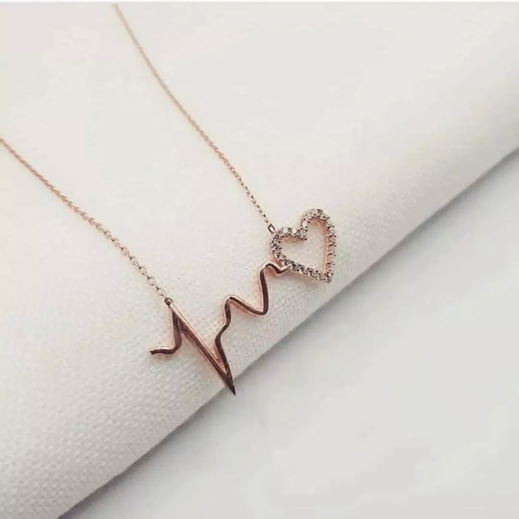 Enchanting heart rate necklaces