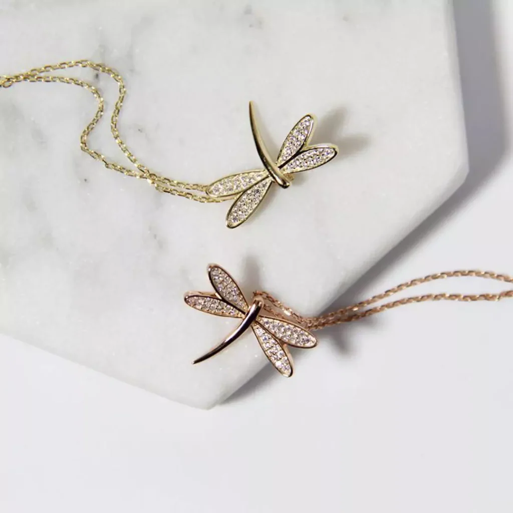 modern Dragonfly necklaces