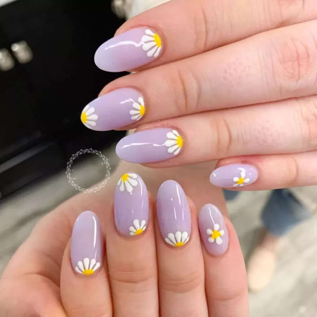 Eye-catching Flower Nail Designs