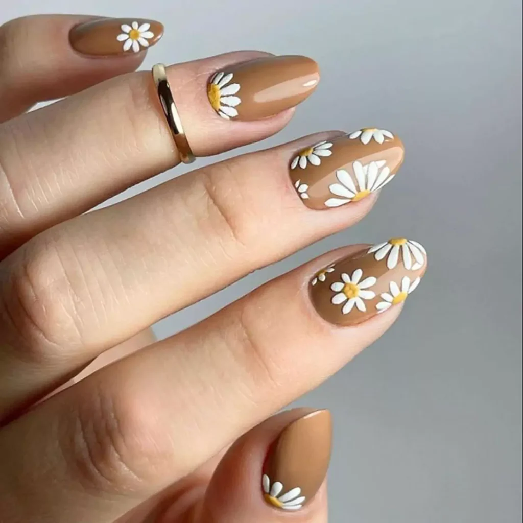 Stylish Flower Nail Designs