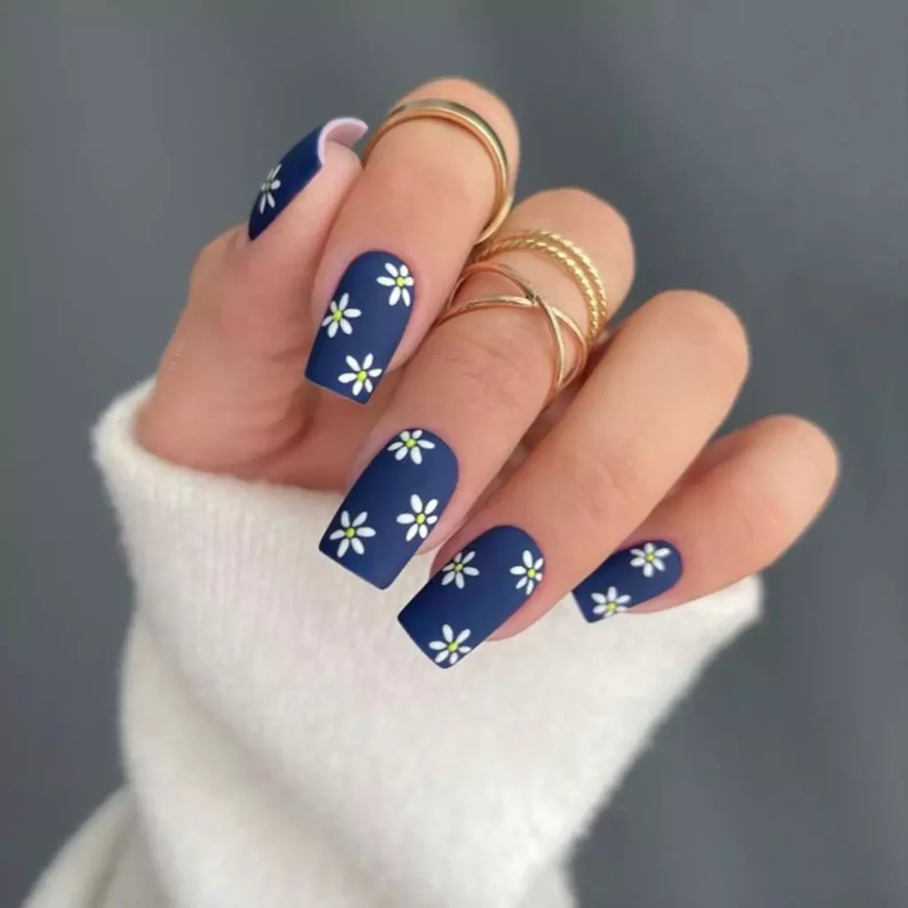 Fashionable Flower Nail Designs