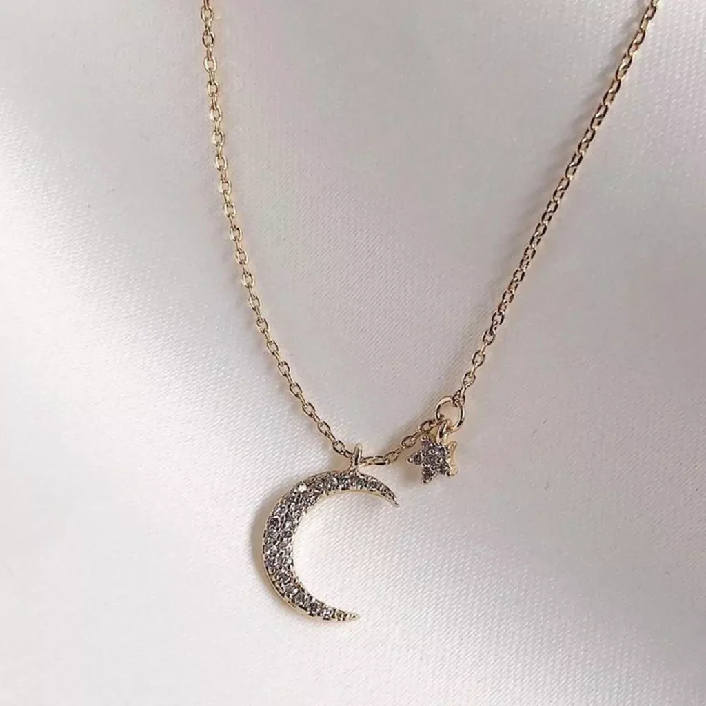 Enchanting moon design necklaces