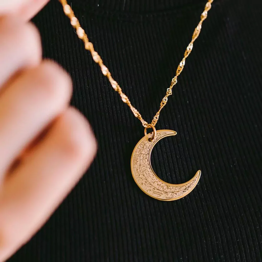 Stylish and special moon design necklaces