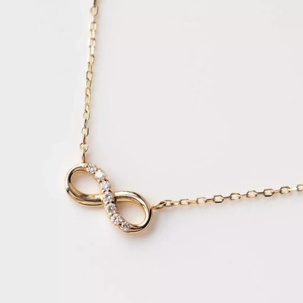 Modern infinite design necklaces