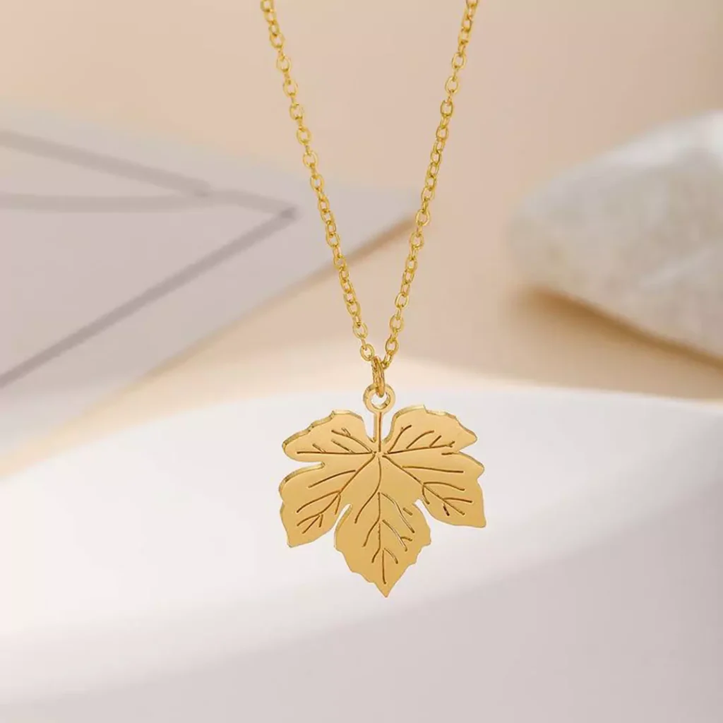 Beautiful and charming leaf design necklaces