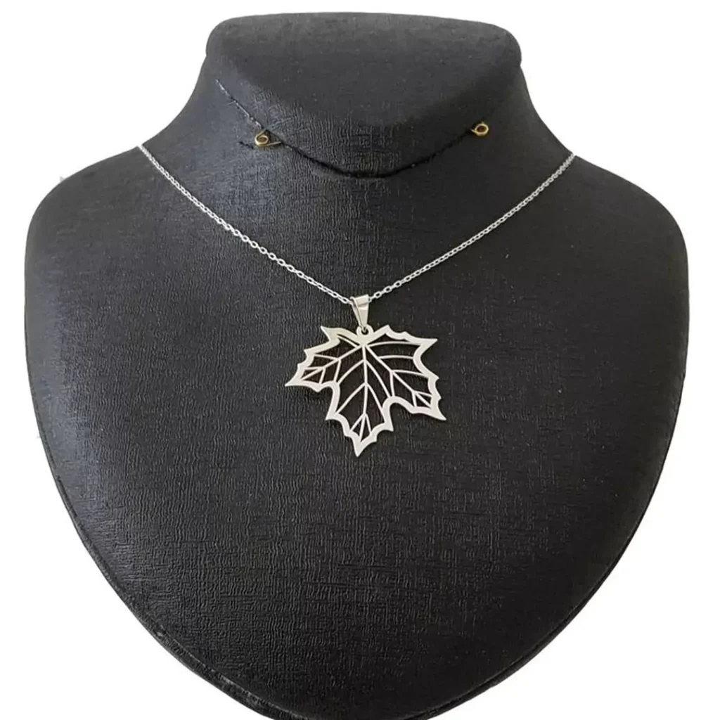 Modern leaf design necklaces