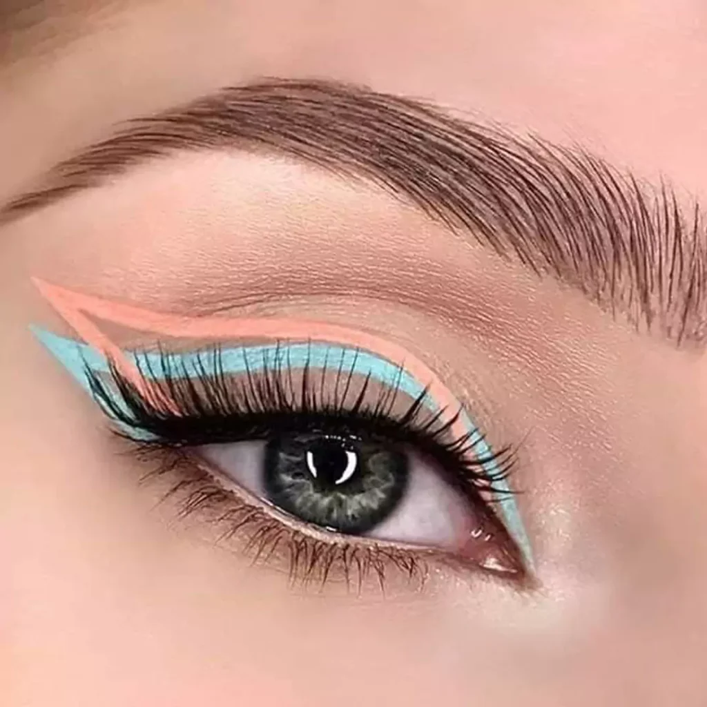 Blue and pink eyeliners