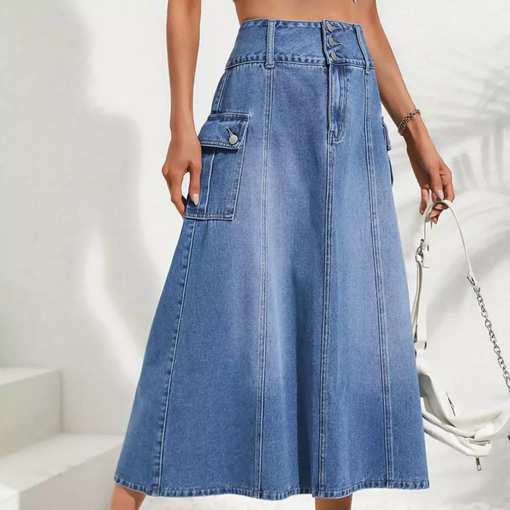 long jean skirts