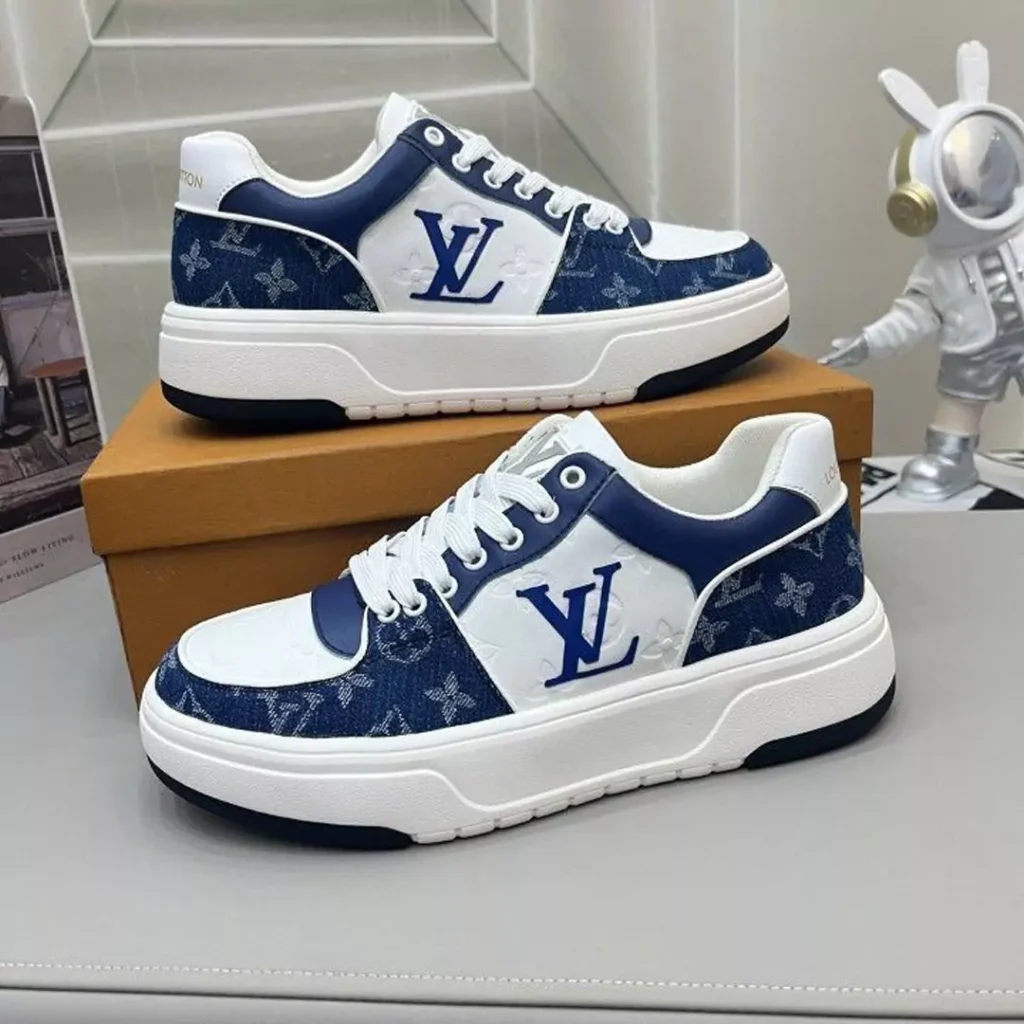 blue LV women's sports shoes