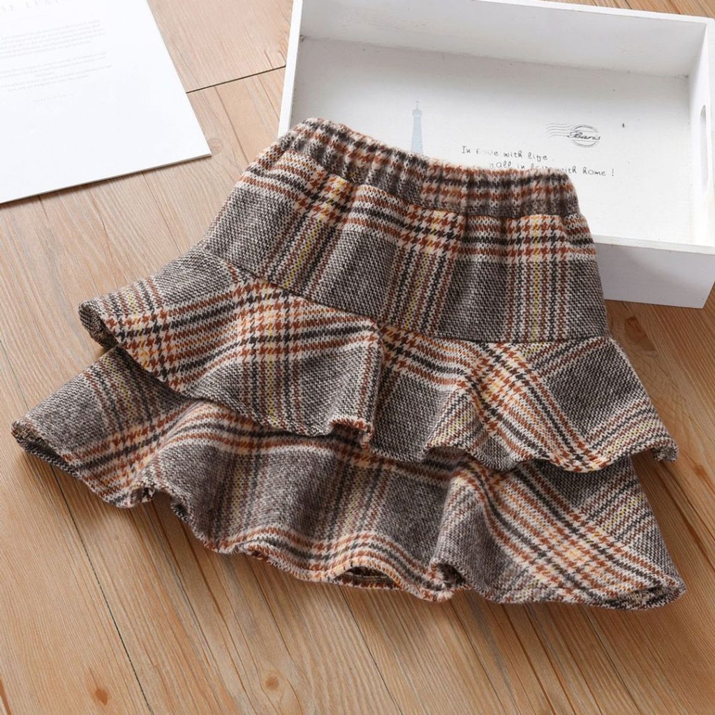 cute pleated skirt model for girls