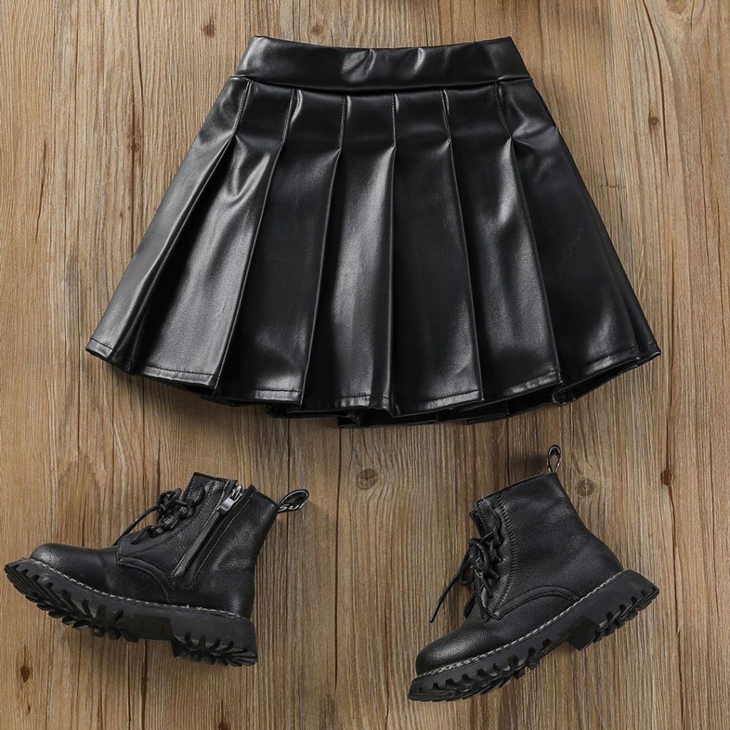 delightful pleated skirt model for girls