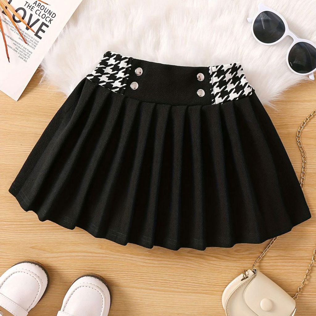 wonderful pleated skirt model for girls