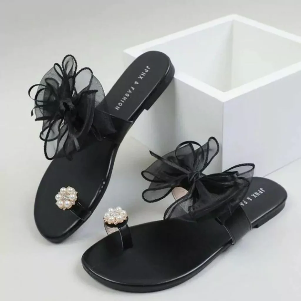 enchanting black flat sandals for women