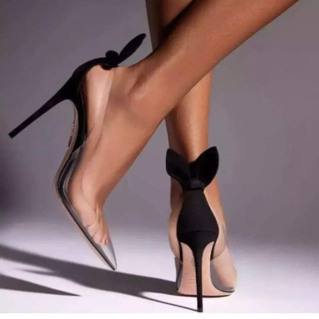 fashionable black heels