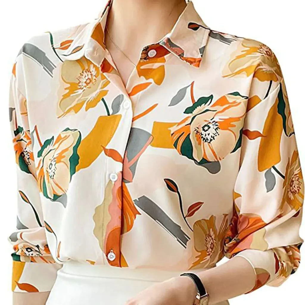 a floral women's blouse