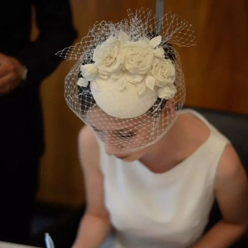 attractive bridal hats with veil