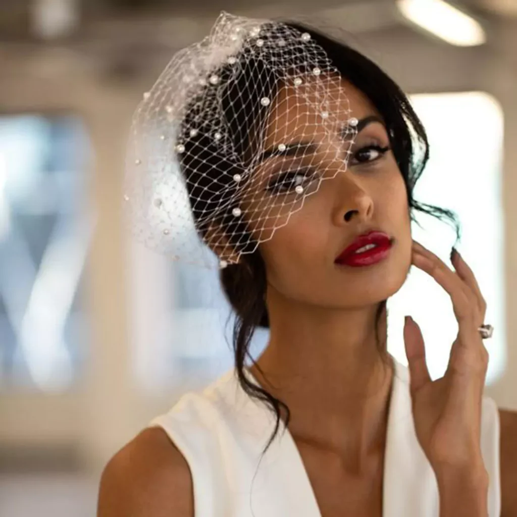 special bridal hats with veil