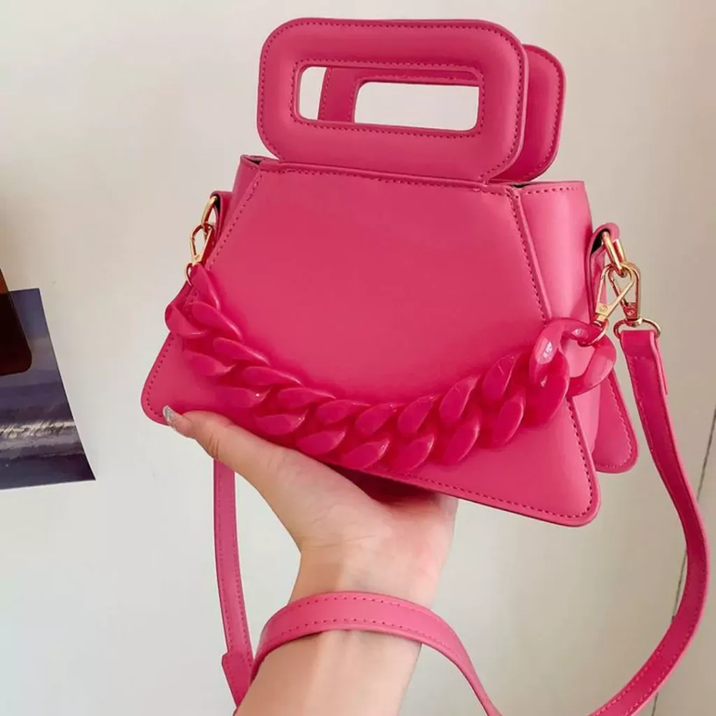 Eye-catching Women's pink handbag 