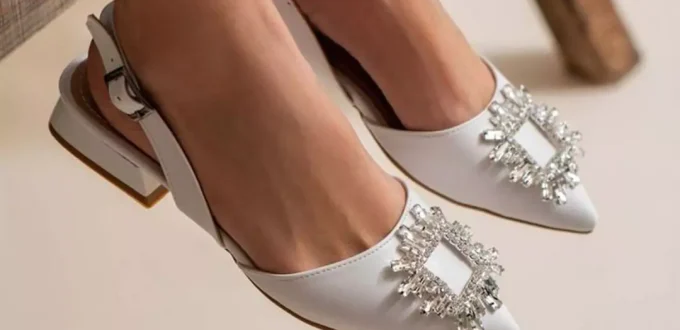 stylish bridal flat shoes