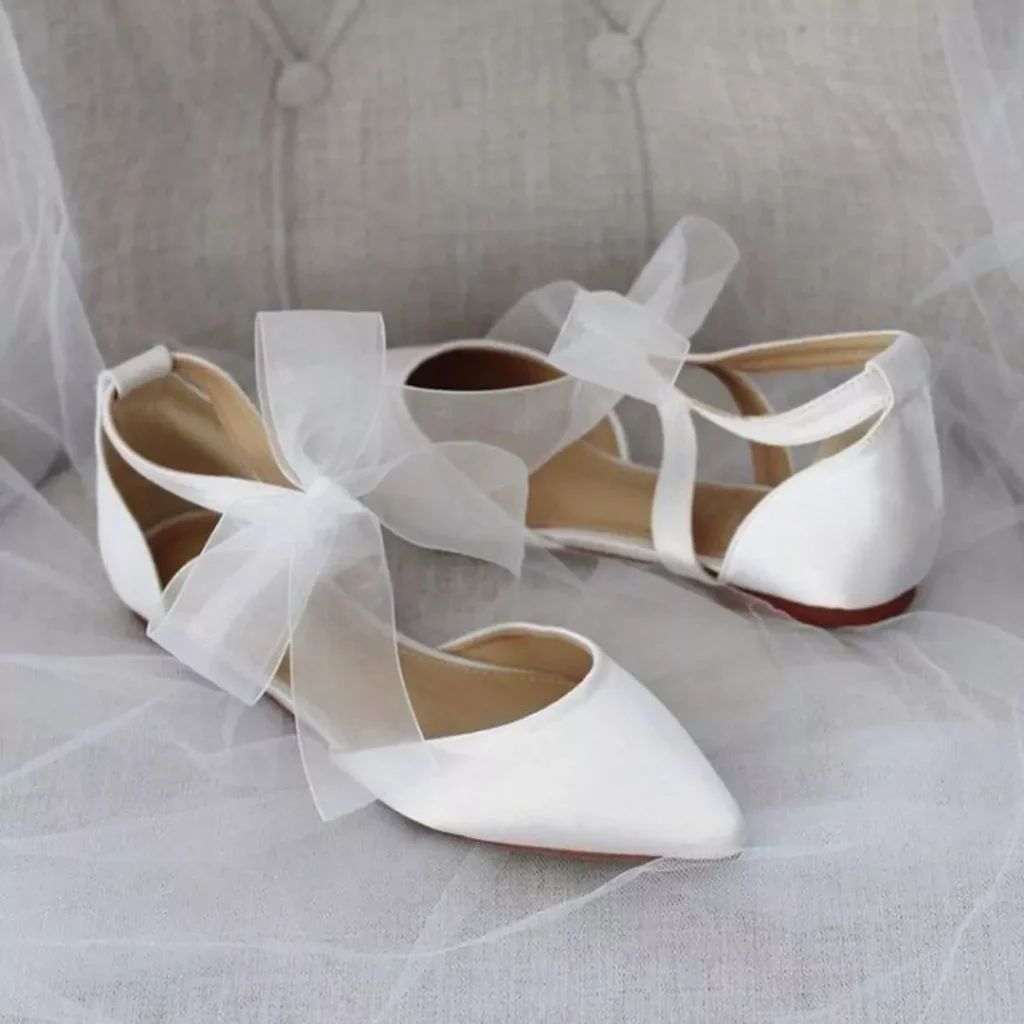 trendy bridal flat shoes