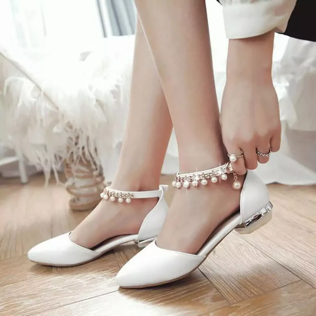 sophisticated bridal flat shoes