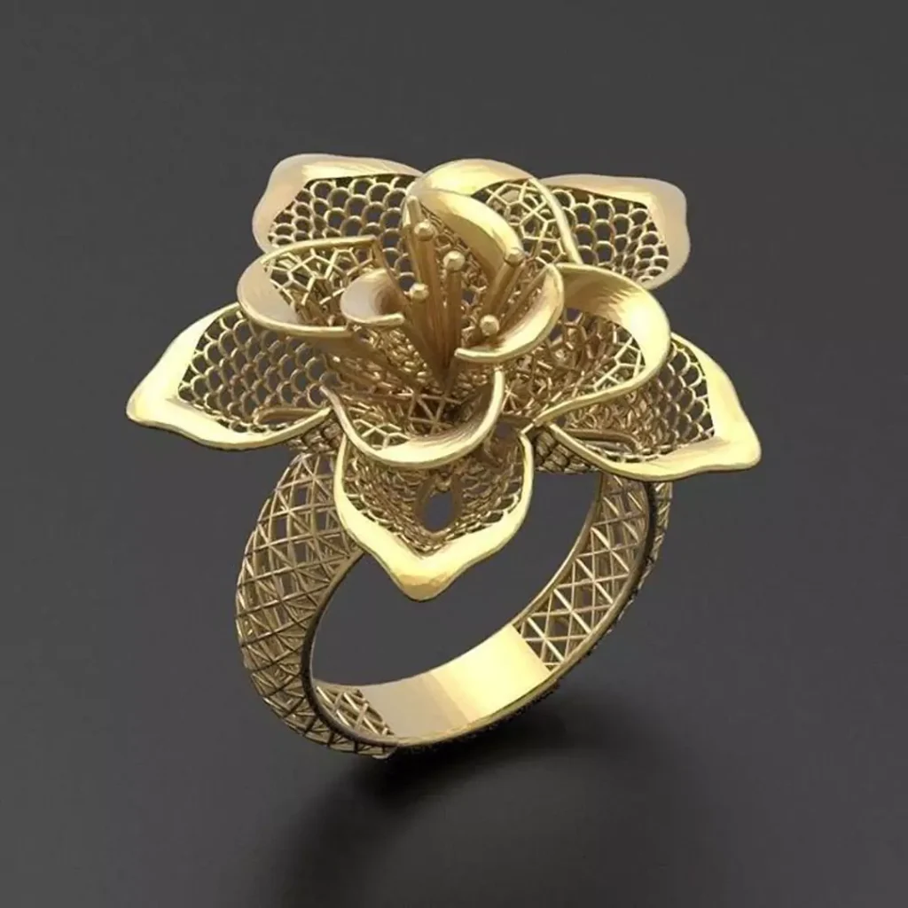 enchanting floral gold rings