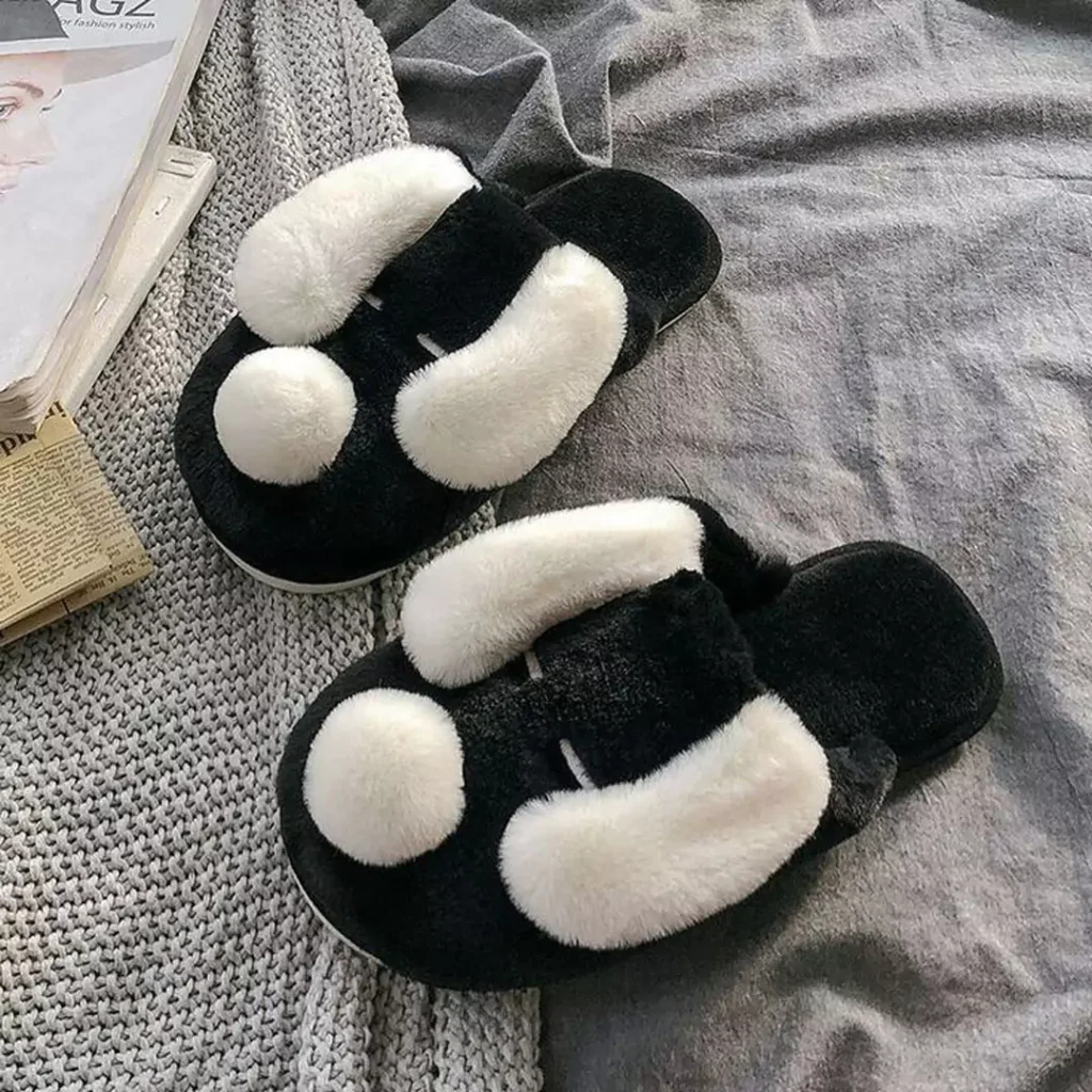 elegant furry slippers for baby boys