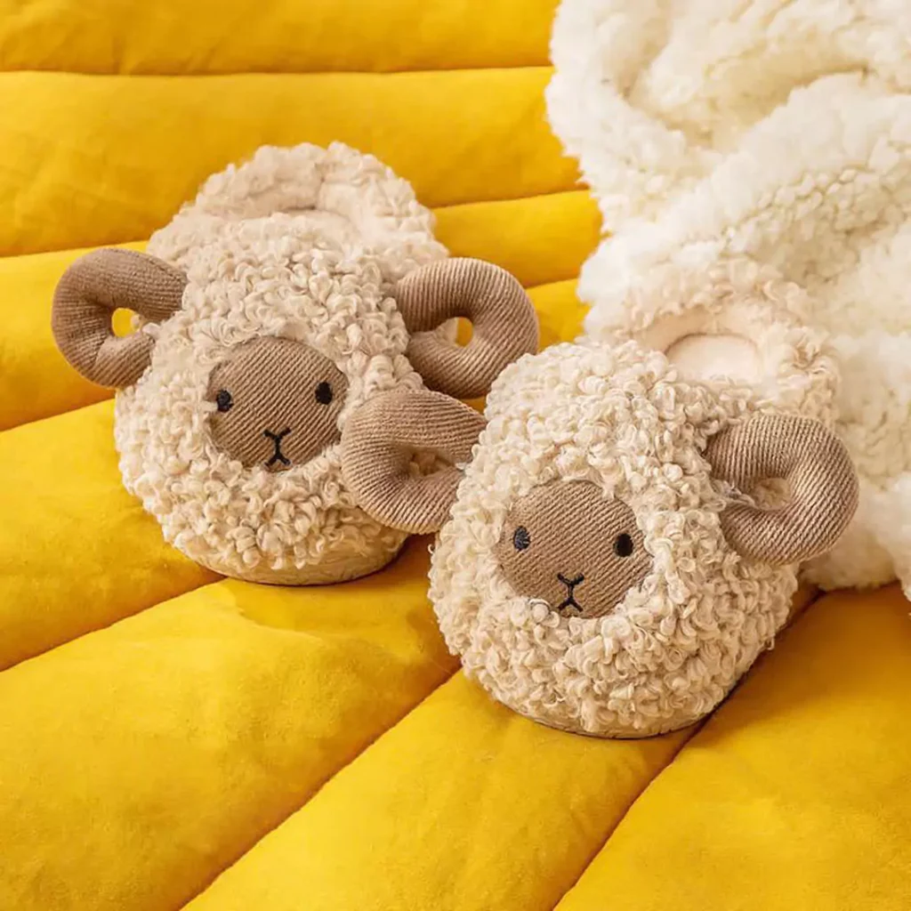 attractive furry slippers for baby boys