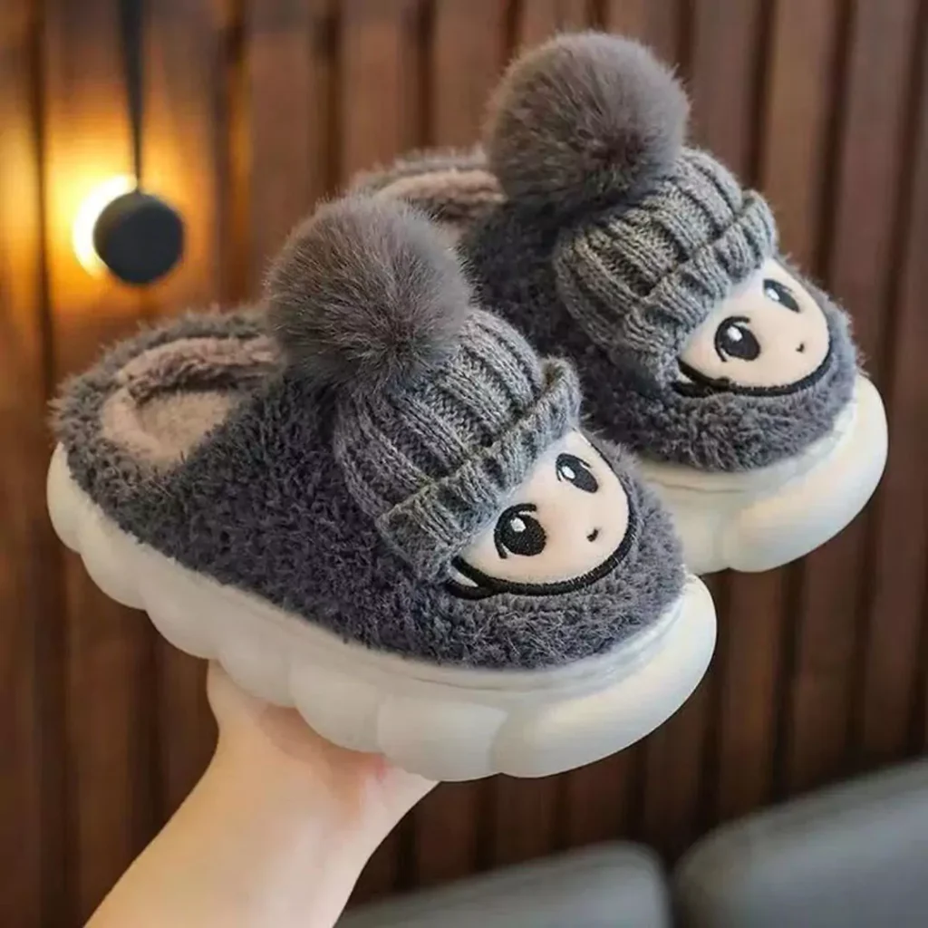 stylish furry slippers for baby boys