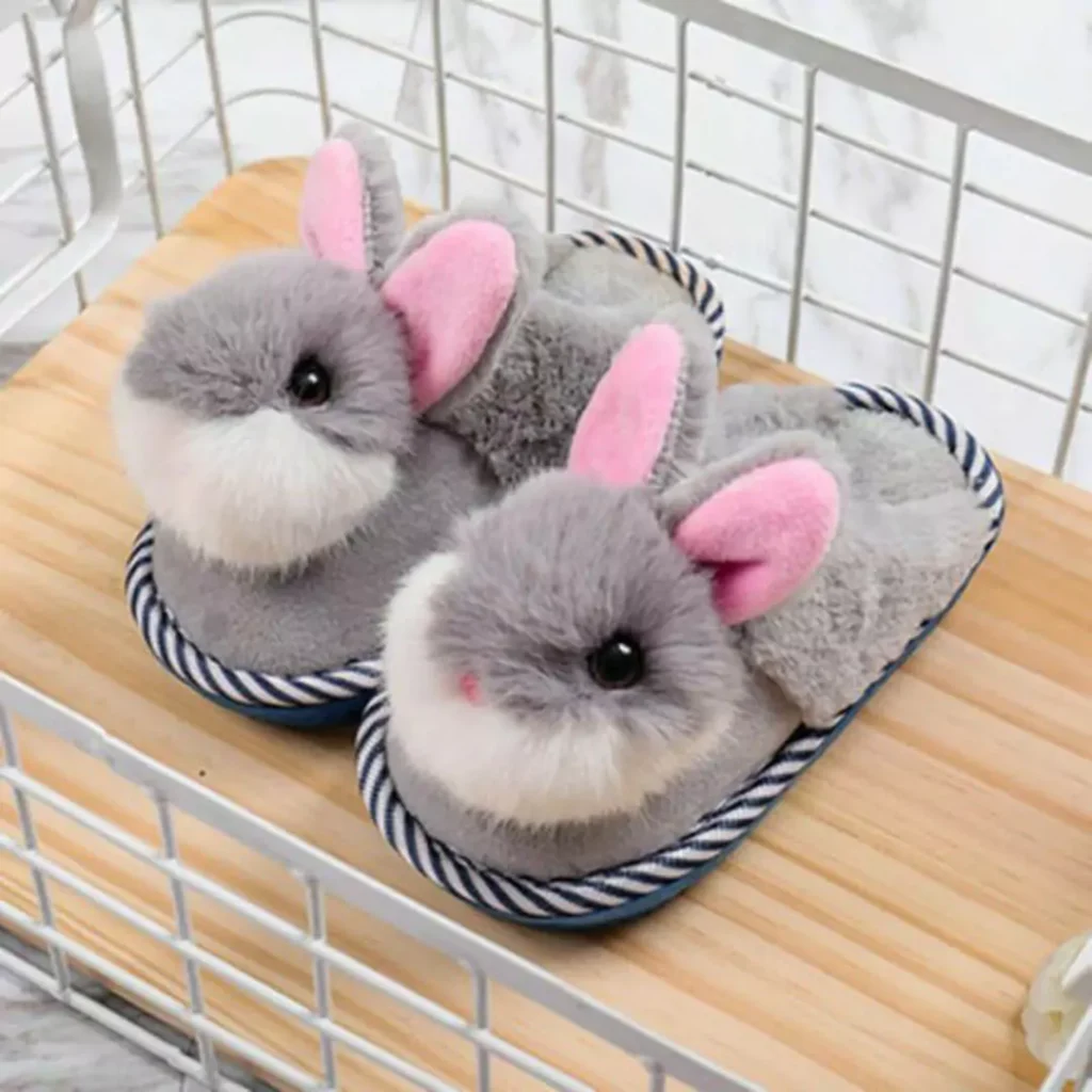 inviting furry slippers for baby girls