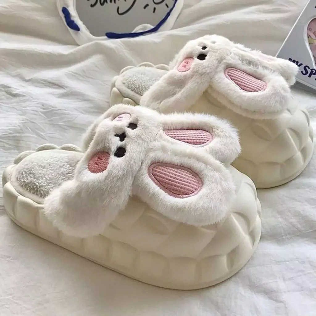 fancy furry slippers for baby girls